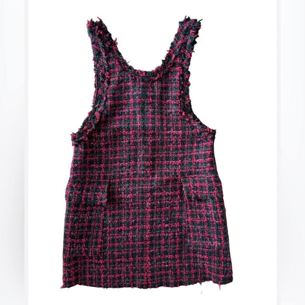 Zara Pink and Black Tweed girls Dress